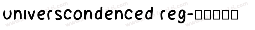 universcondenced reg字体转换